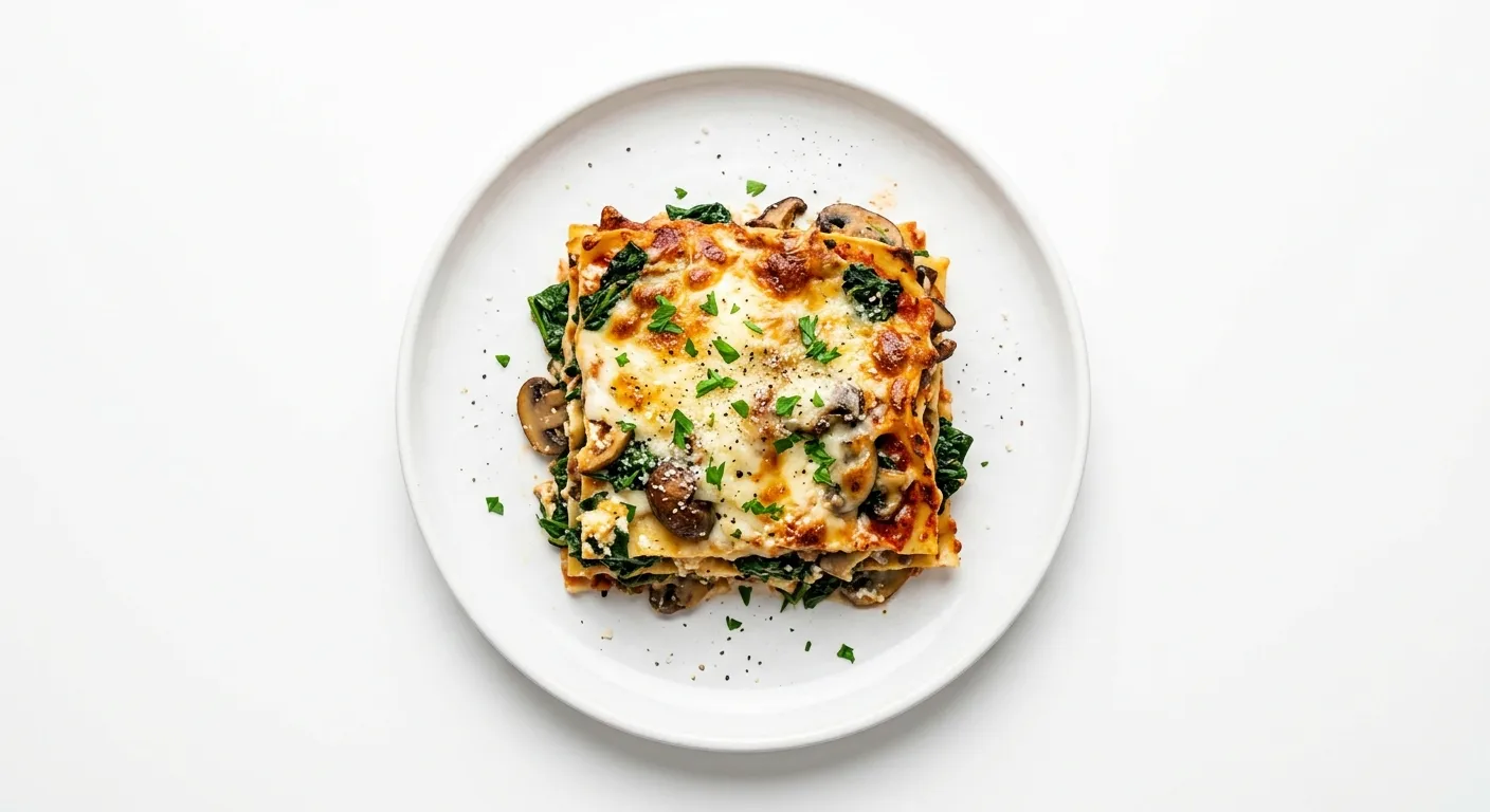 Gourmet Mushroom and Spinach Lasagna
