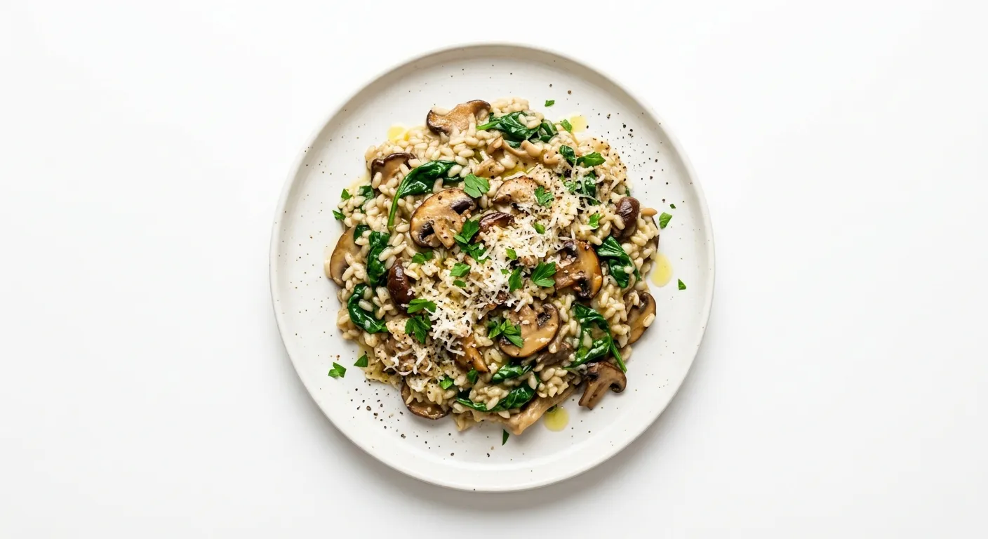 Mushroom and Spinach Risotto