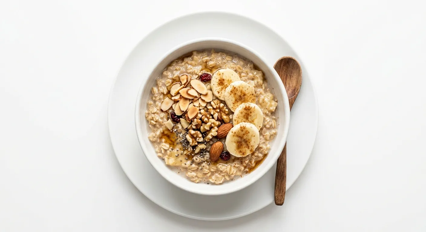 Nutty Banana Oatmeal with Almond Milk