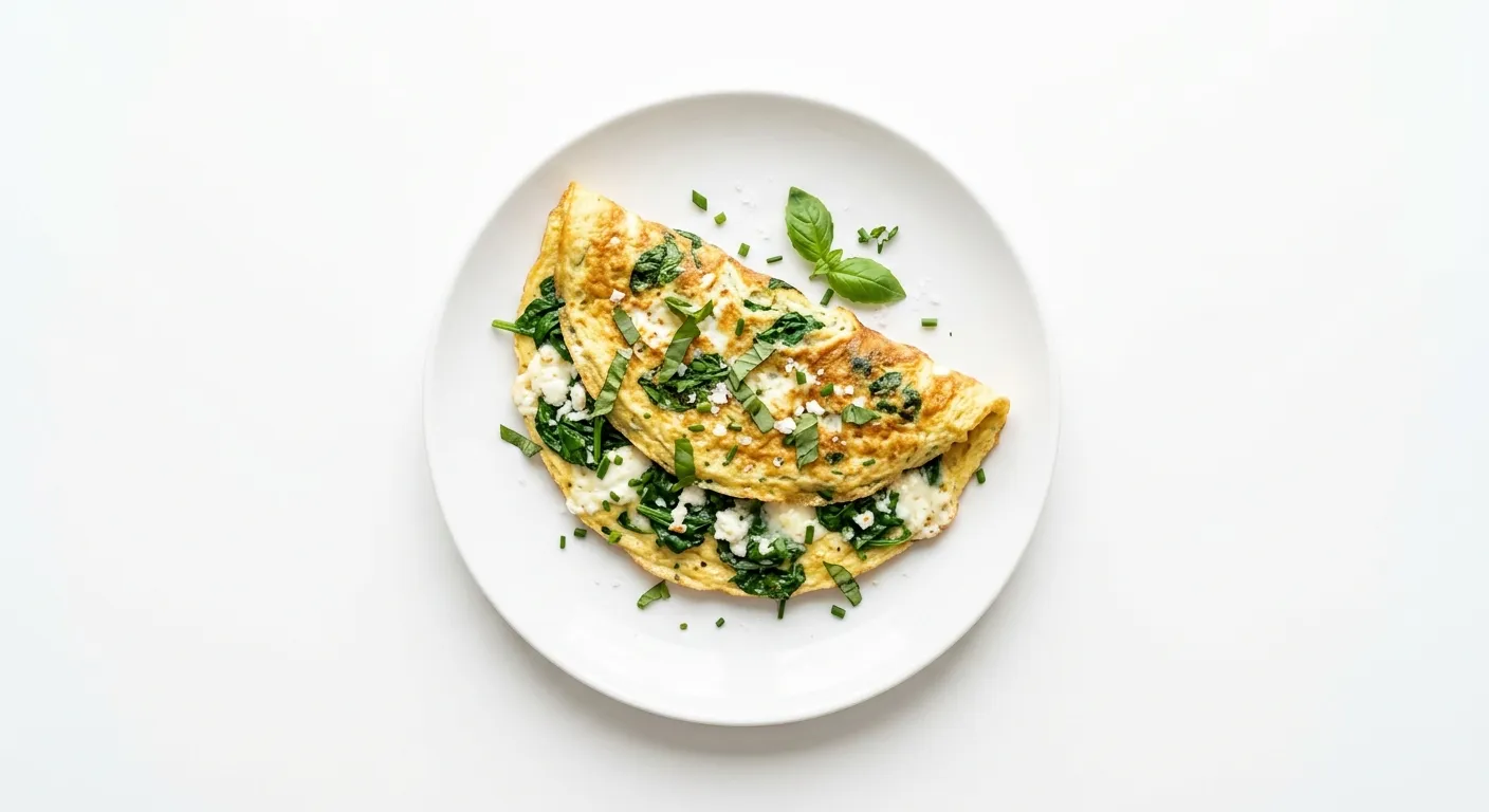 Omelette with Spinach and Goat Cheese