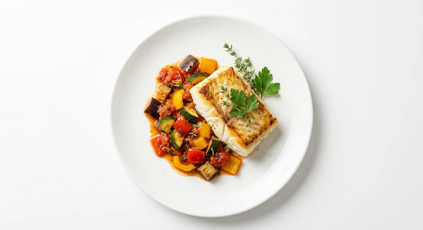 Pan-Seared Cod with Ratatouille