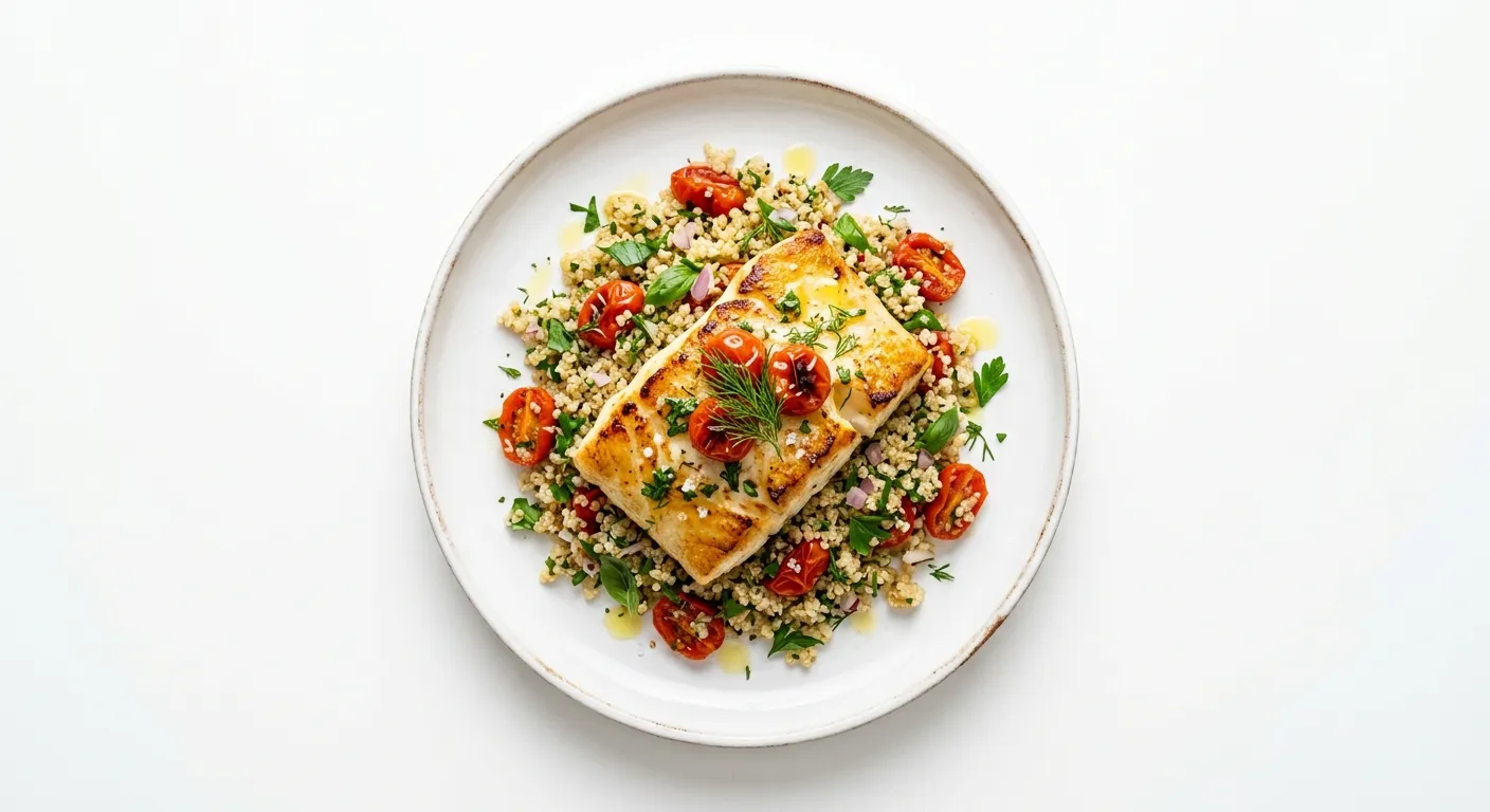 Pan-Seared Cod with Tomato and Herb Quinoa