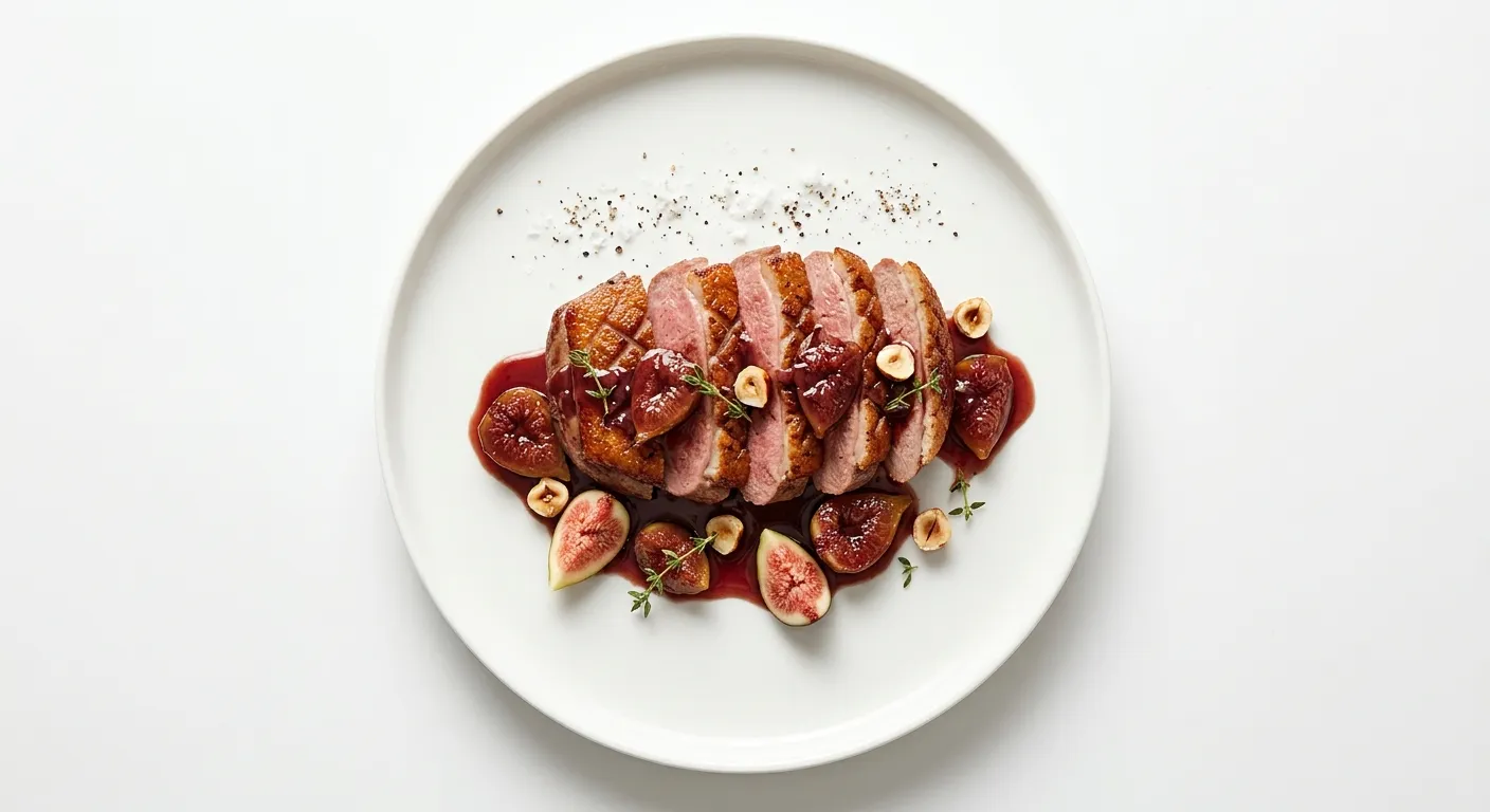 Pan-Seared Duck Breast with Fig and Red Wine Sauce