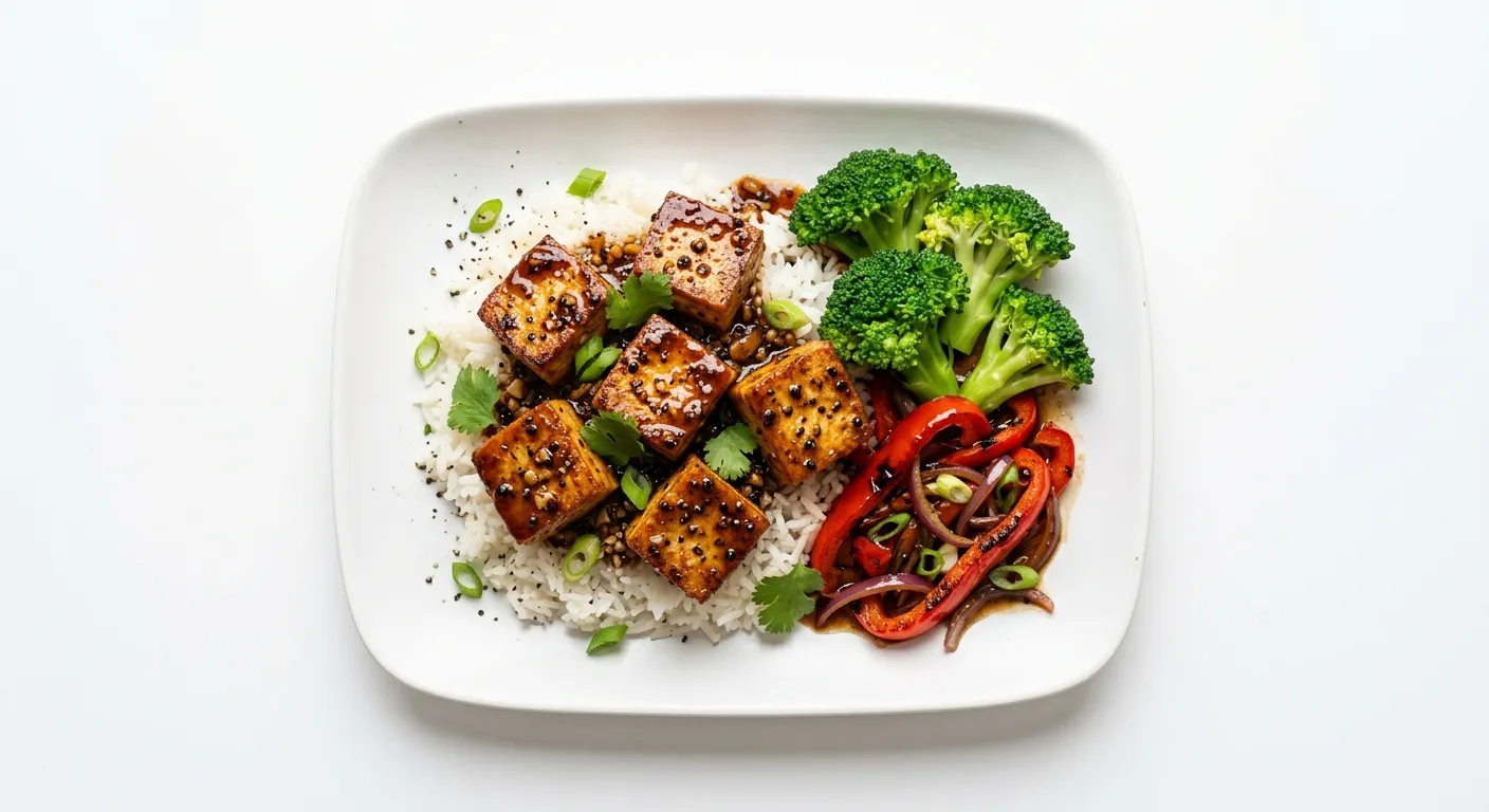 Pan-Seared Tofu with Black Pepper Sauce