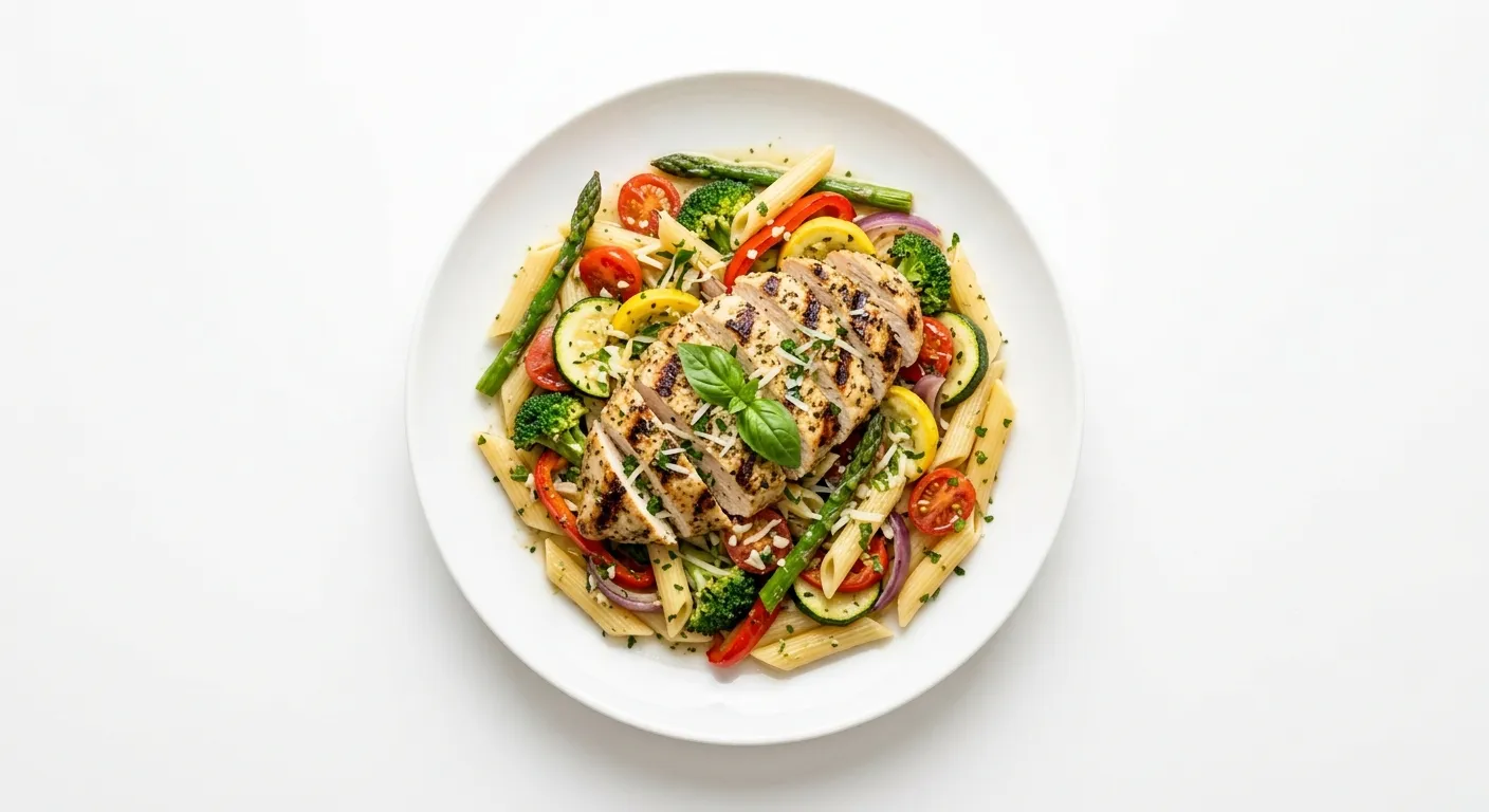 Pasta Primavera with Grilled Chicken