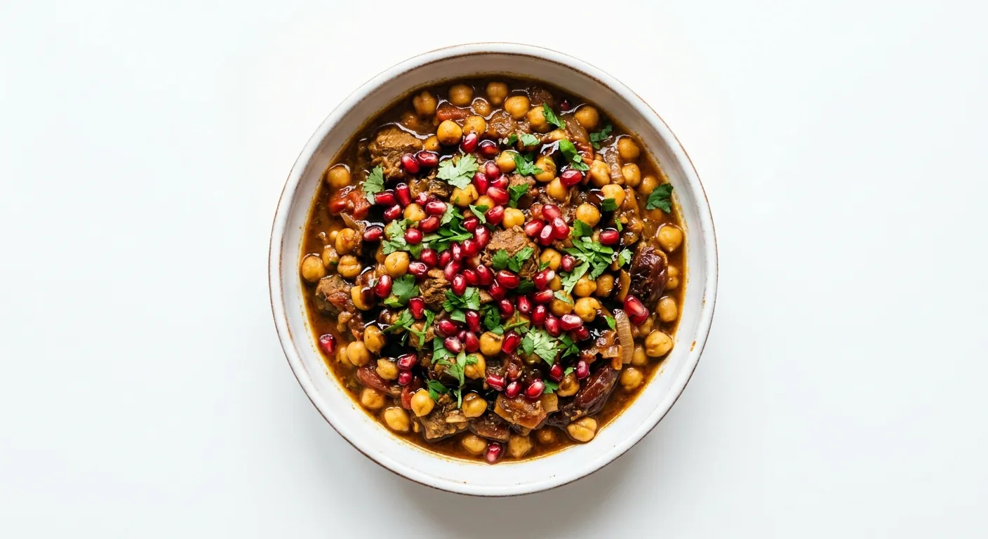 Pomegranate and Chickpea Tagine