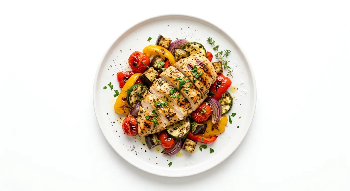 Poulet grillé aux légumes méditerranéens