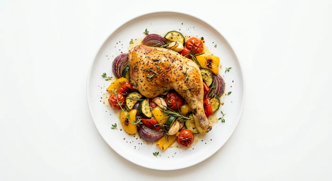Poulet rôti aux légumes méditerranéens