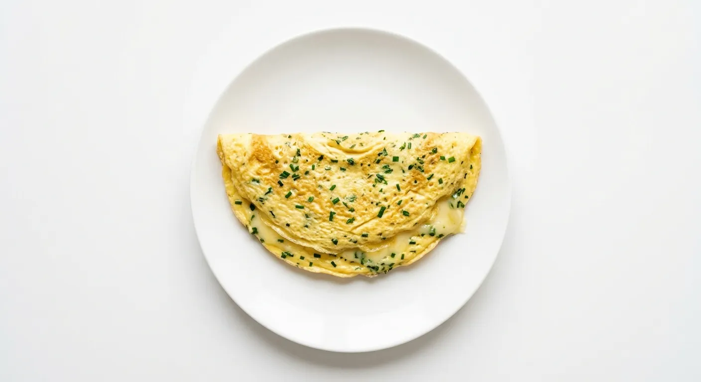 Quick French Omelette with Cheese and Herbs