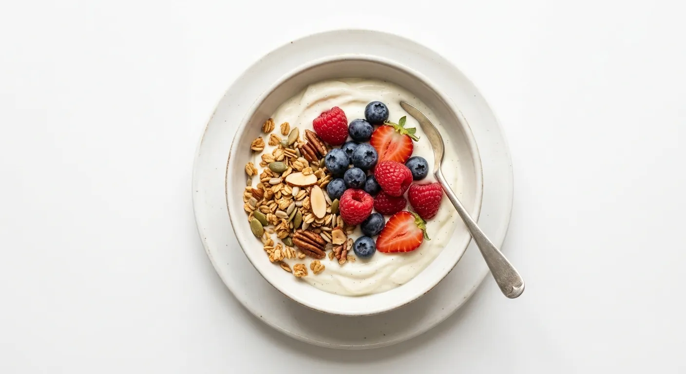 Quick French Yogurt with Berries and Granola