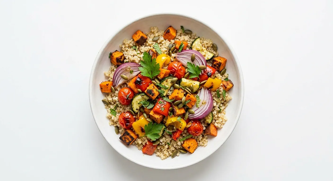 Autumn Quinoa and Roasted Vegetable Bowl