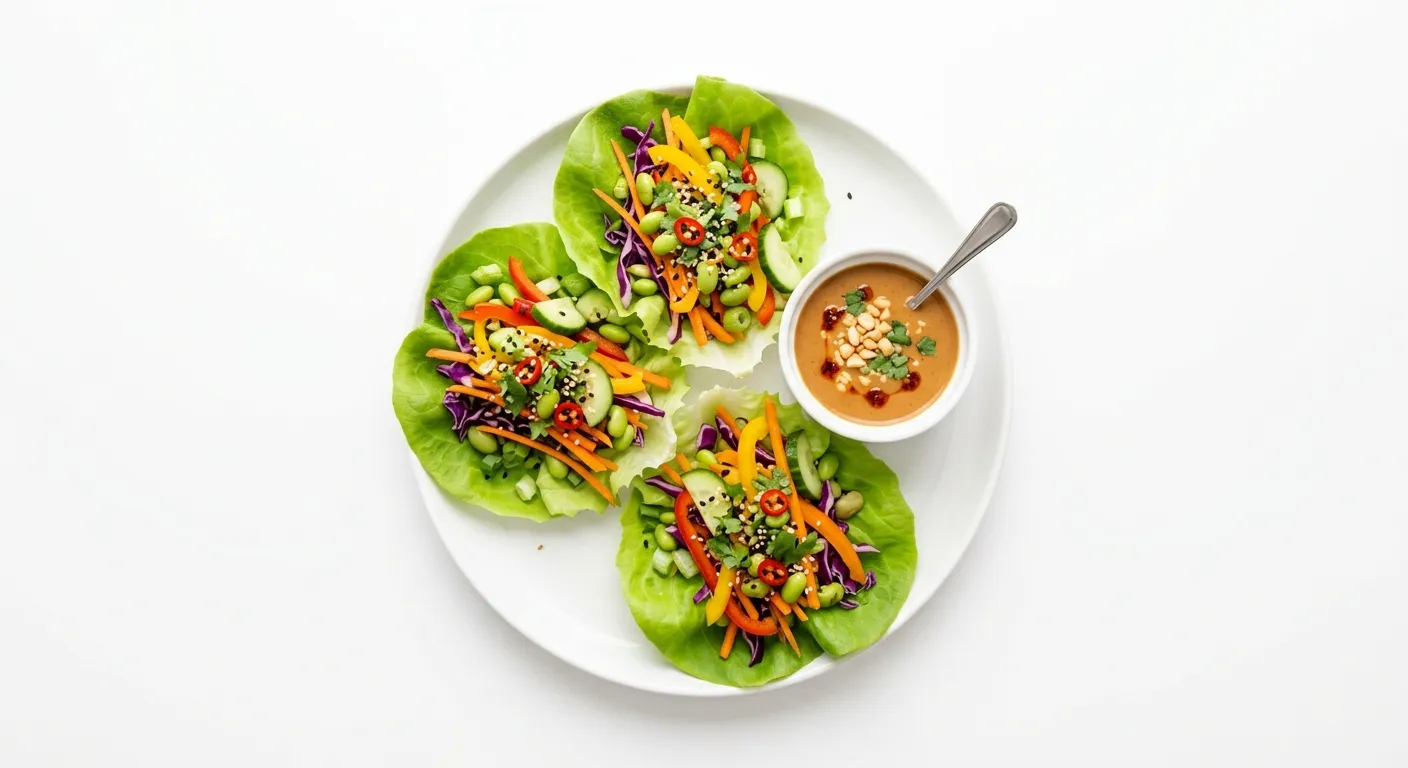 Rainbow Veggie Lettuce Wraps
