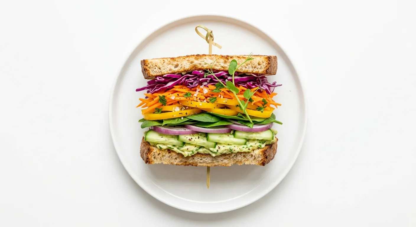 Rainbow Veggie Sandwich