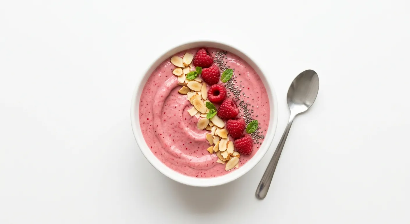 Raspberry Almond Breakfast Smoothie