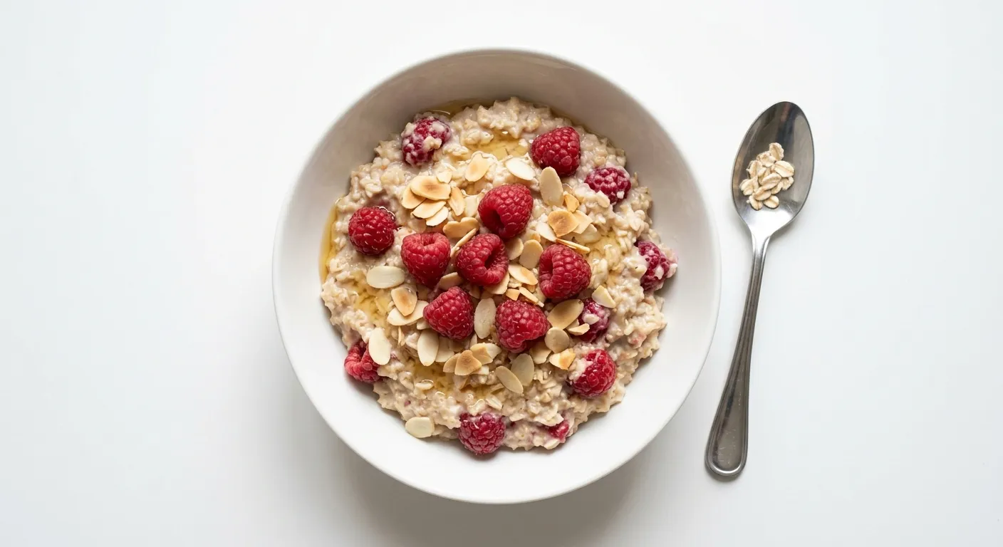Raspberry Almond Oatmeal
