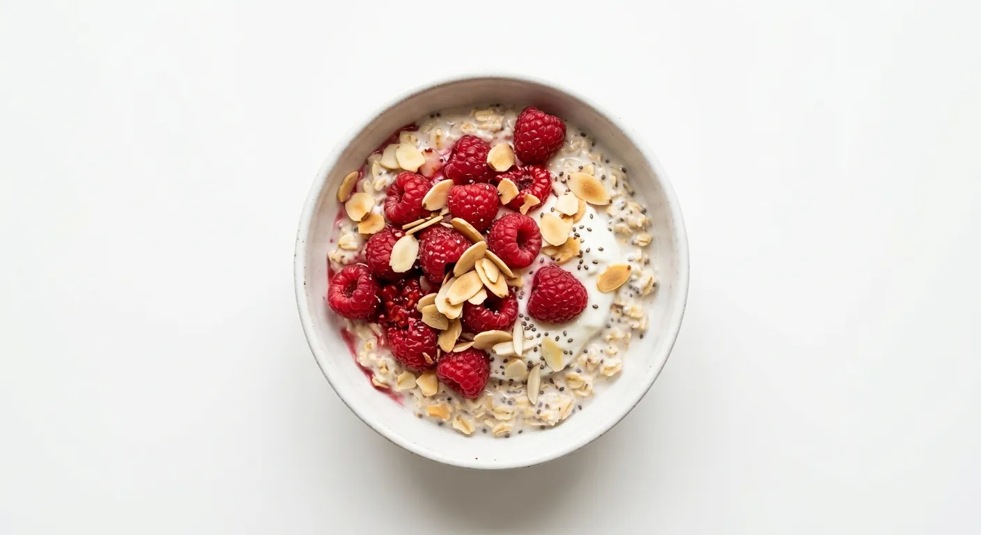 Raspberry Almond Overnight Oats