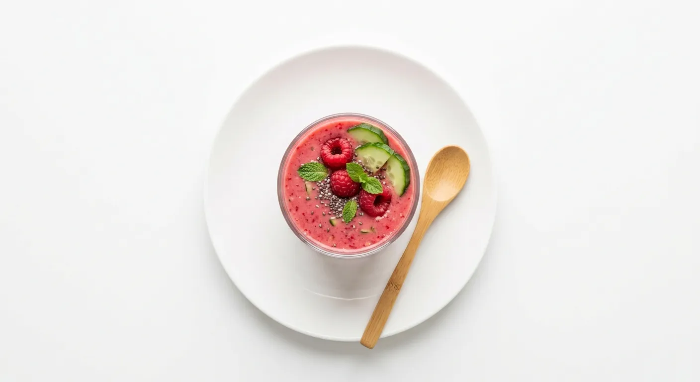 Raspberry and Cucumber Breakfast Smoothie