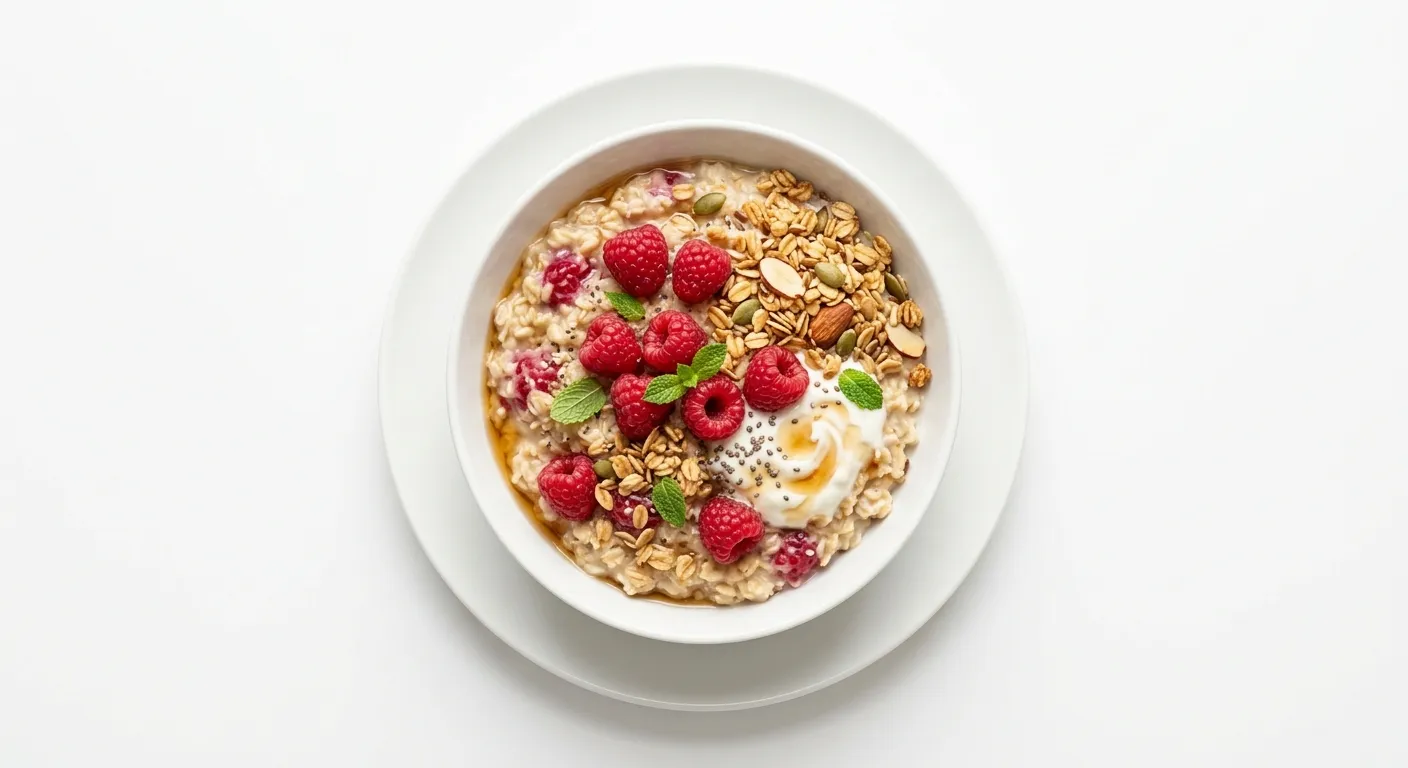 Raspberry and Oat Breakfast Bowl