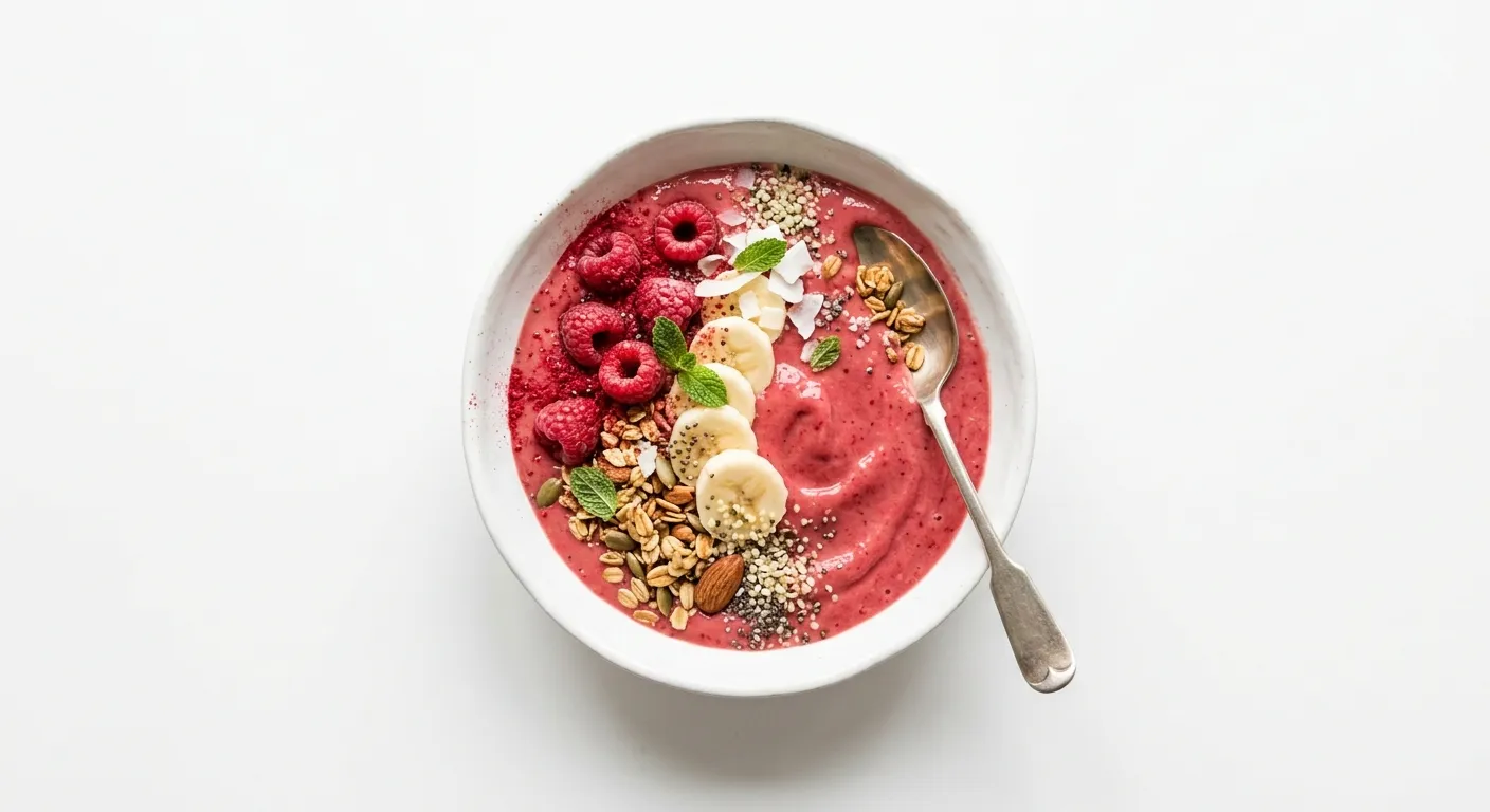 Raspberry Banana Smoothie Bowl