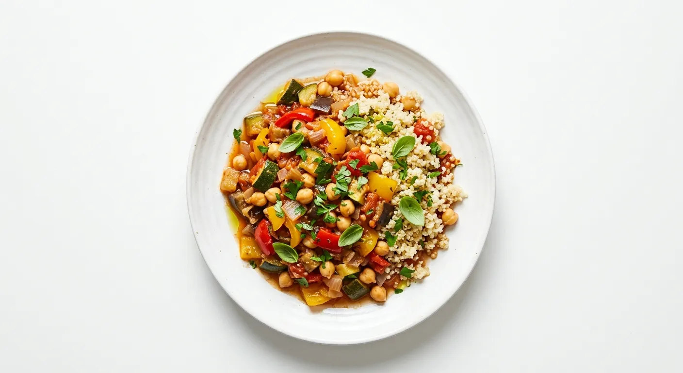 Ratatouille aux pois chiches et quinoa