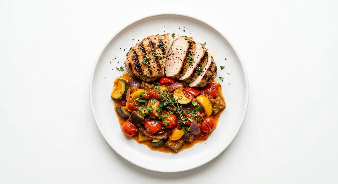 Autumn Ratatouille with Grilled Turkey