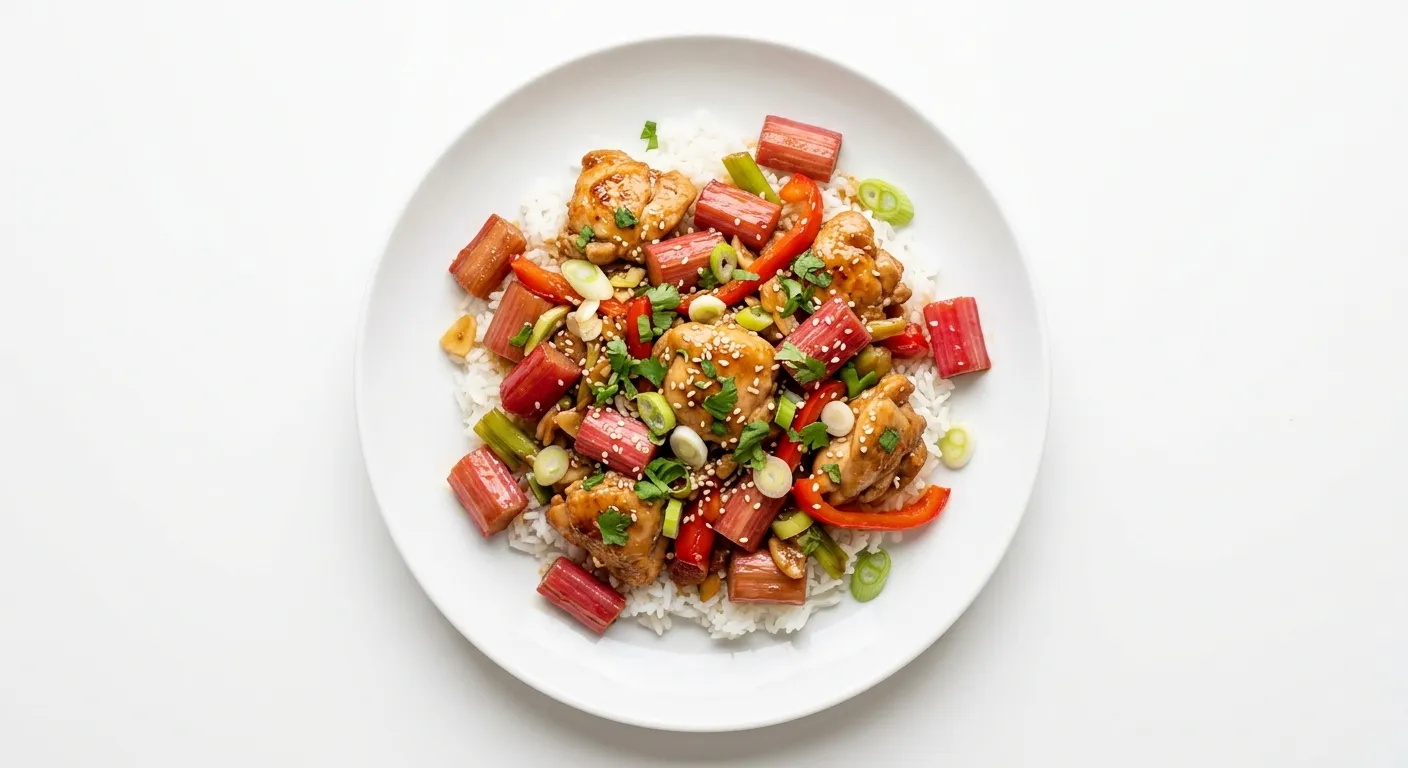 Rhubarb and Chicken Stir-Fry