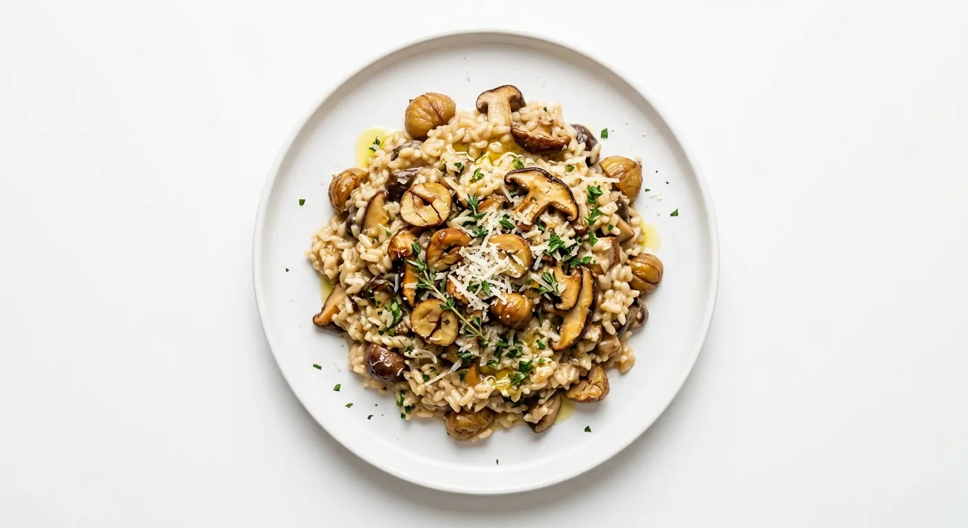 Roasted Chestnut and Wild Mushroom Risotto