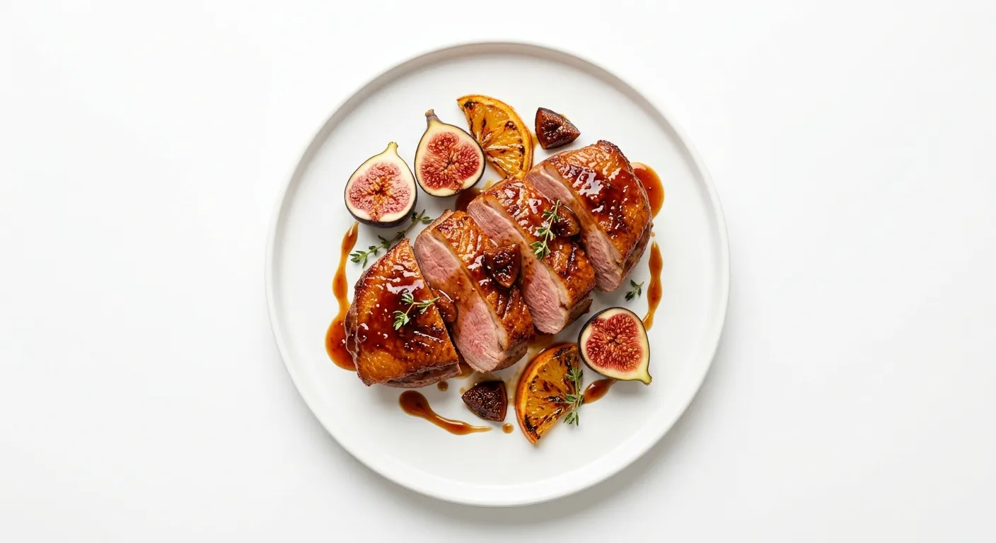 Roasted Duck Breast with Fig and Orange Glaze