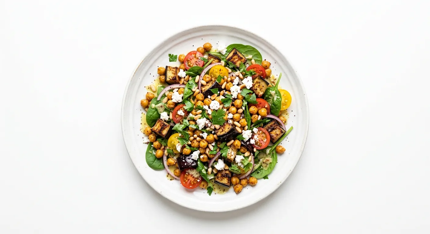 Roasted Eggplant and Chickpea Salad