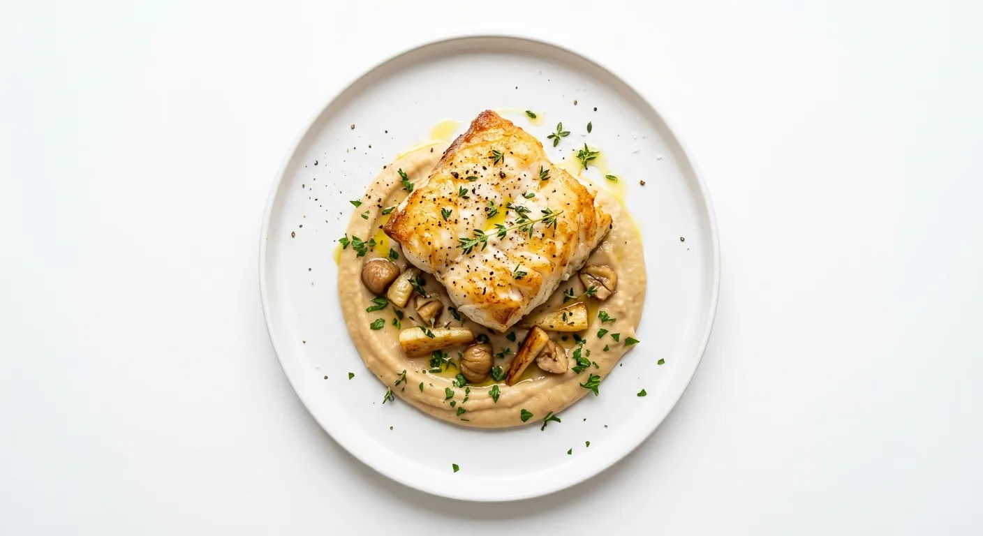 Roasted Monkfish with Chestnut and Parsnip Puree