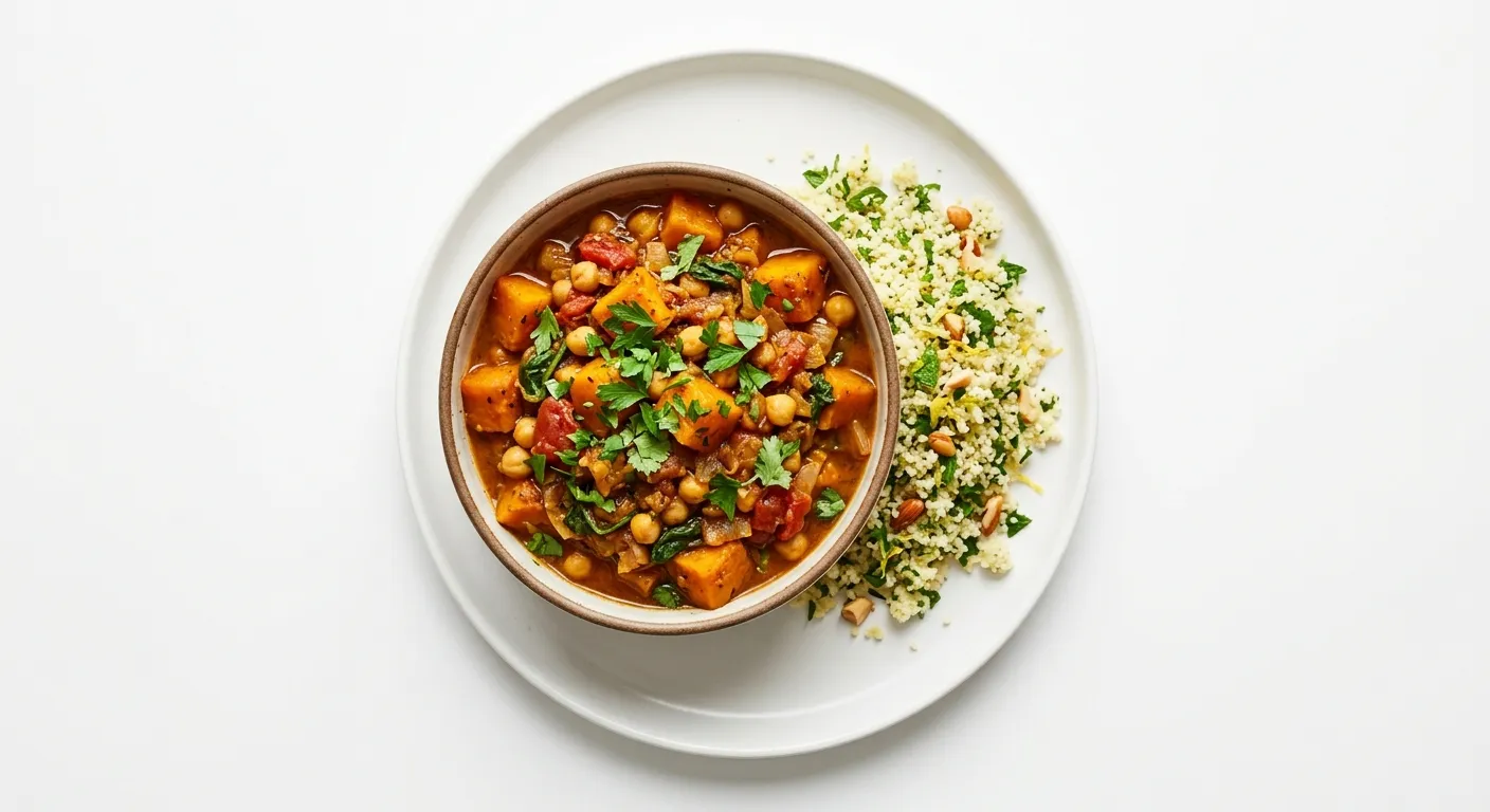 Roasted Pumpkin and Chickpea Stew with Herb Couscous