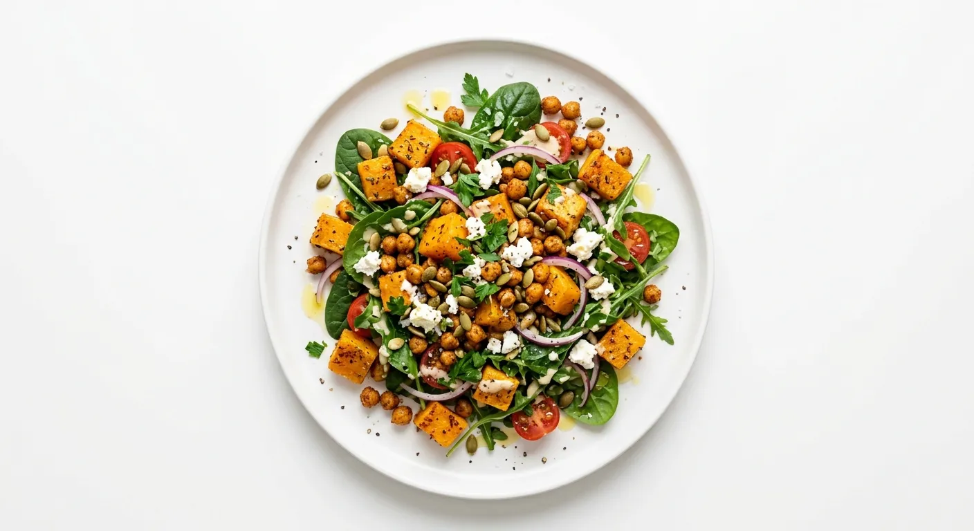Autumn Roasted Squash and Chickpea Salad