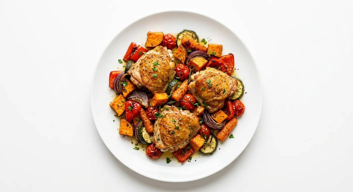 Roasted Autumn Vegetable and Chicken Traybake