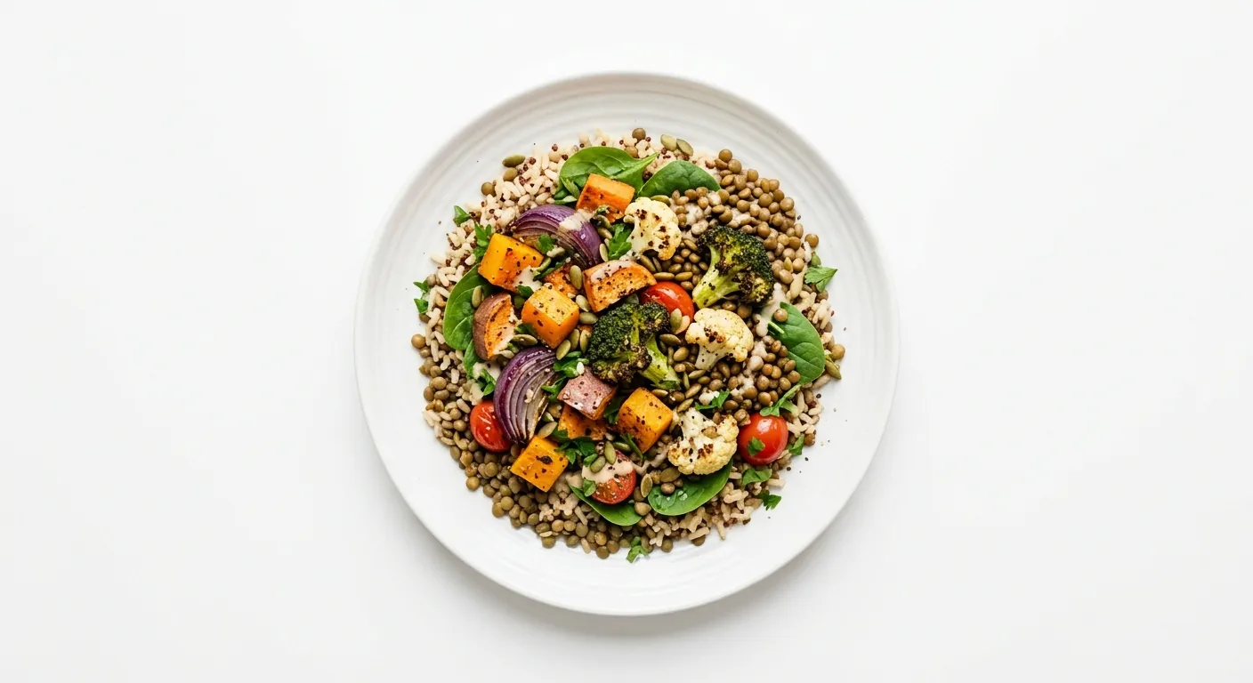 Roasted Vegetables and Lentil Bowl