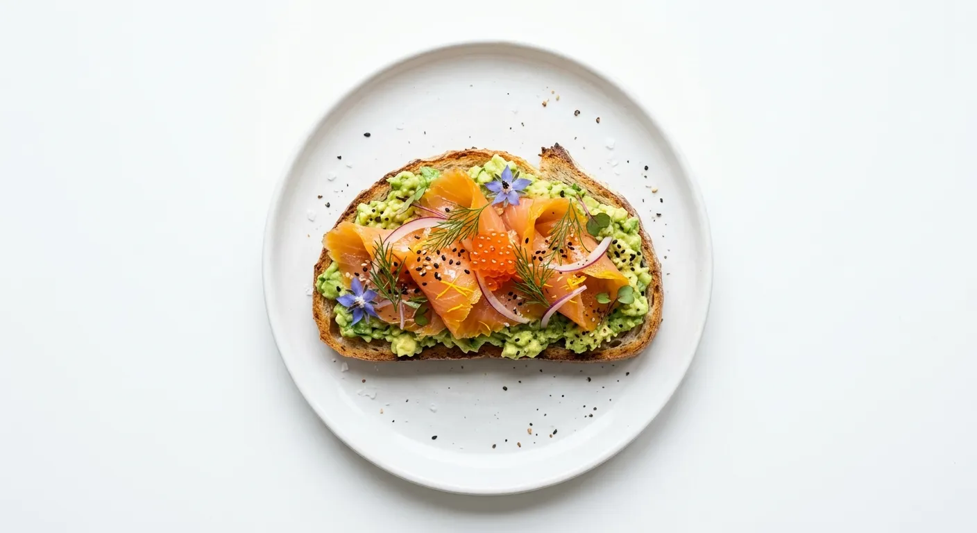 Saffron-Infused Smoked Salmon and Avocado Toast