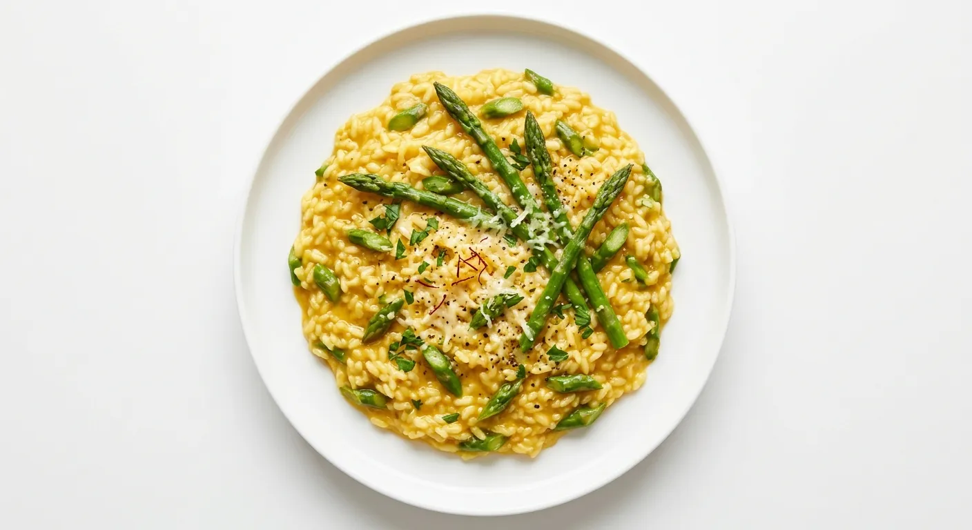 Saffron Risotto with Asparagus