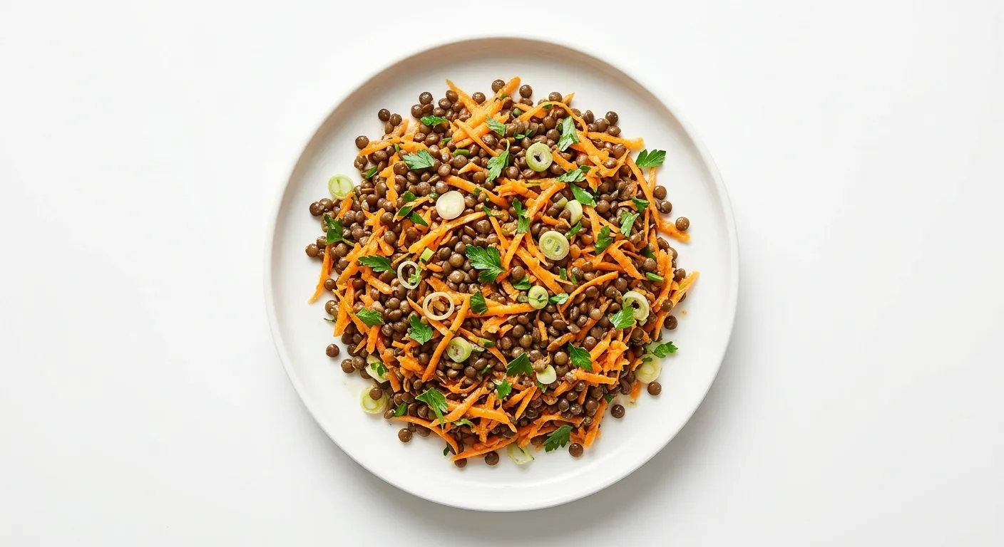 Salade de Lentilles et Carottes Râpées à la Vinaigrette Légère