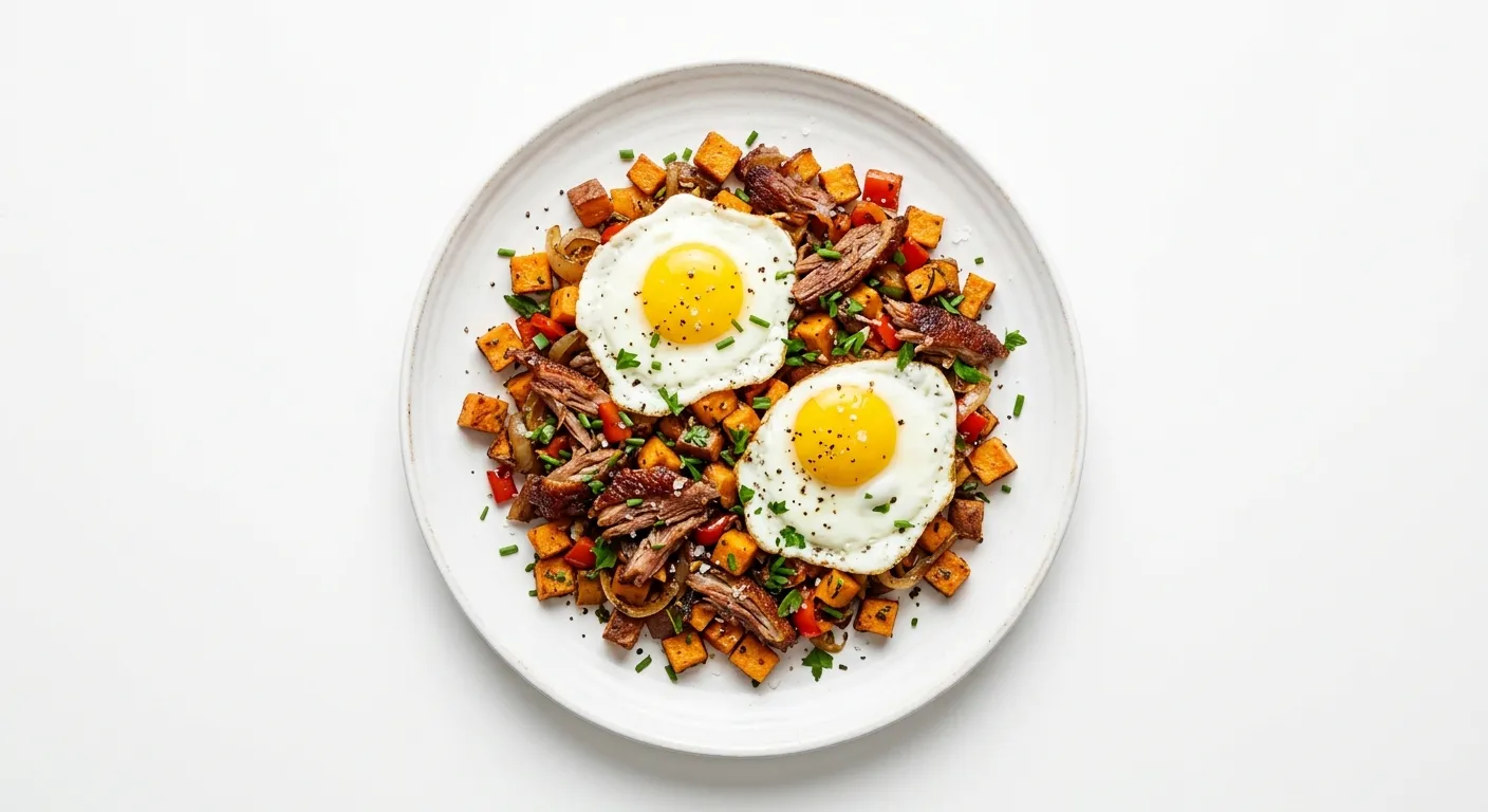 Savory Breakfast Hash with Duck and Sweet Potatoes