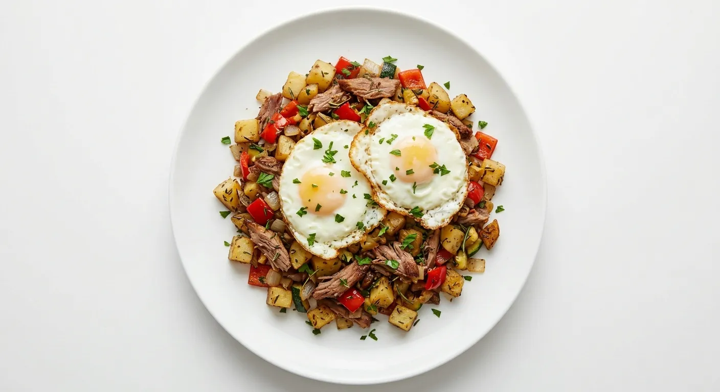 Savory Breakfast Hash with Duck and Vegetables