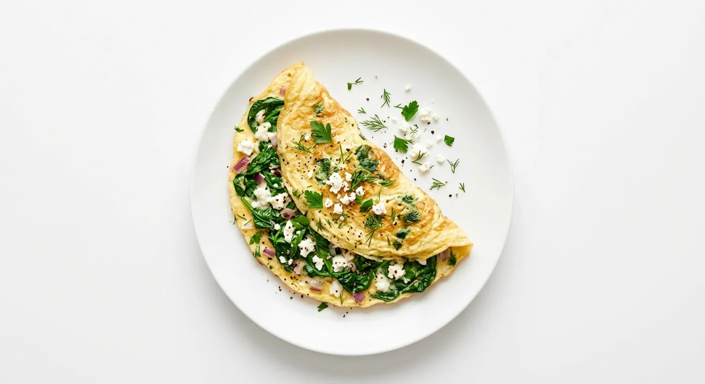 Savory Breakfast Omelette with Spinach and Feta