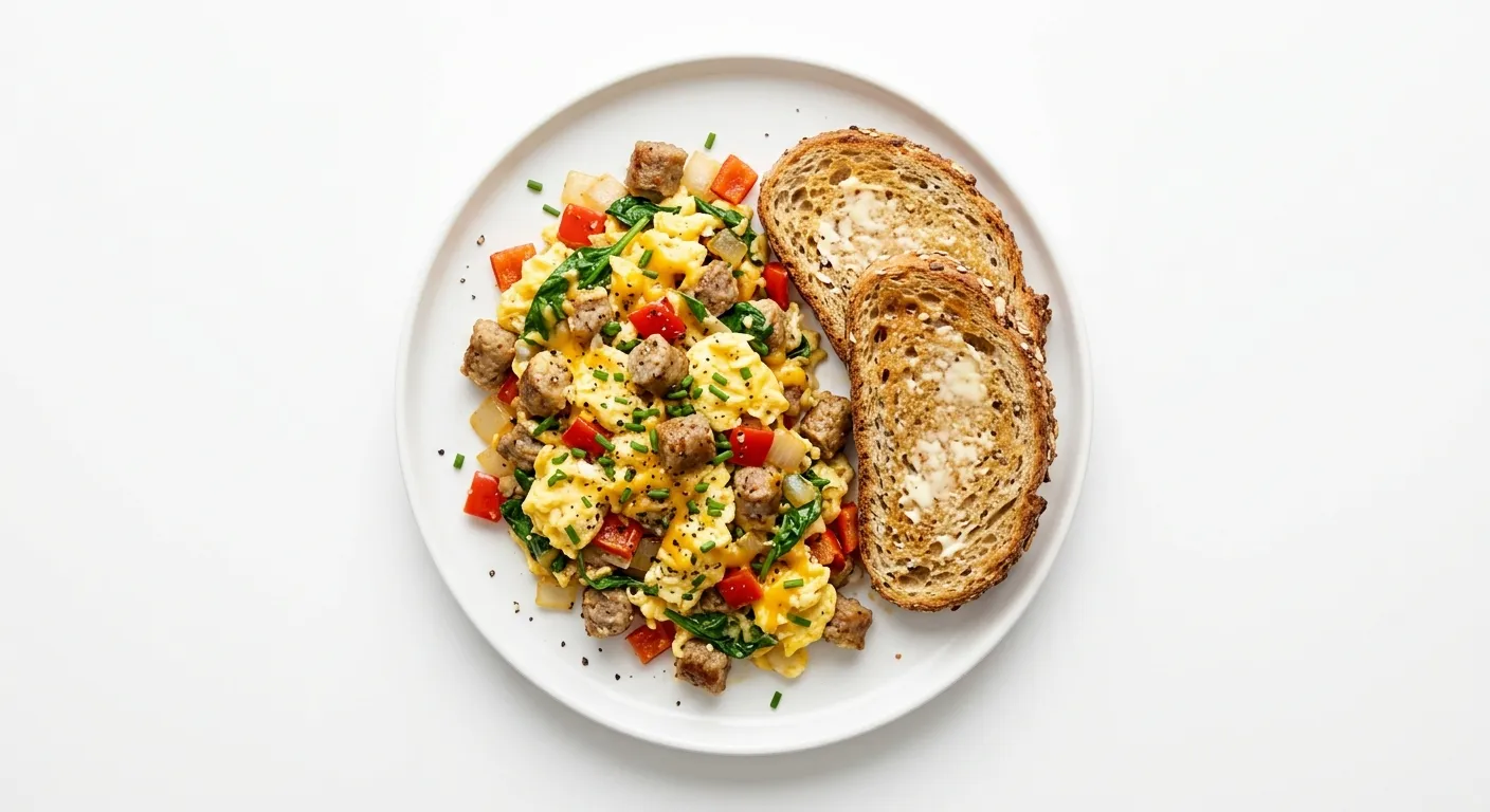 Savory Breakfast Scramble with Whole Grain Toast