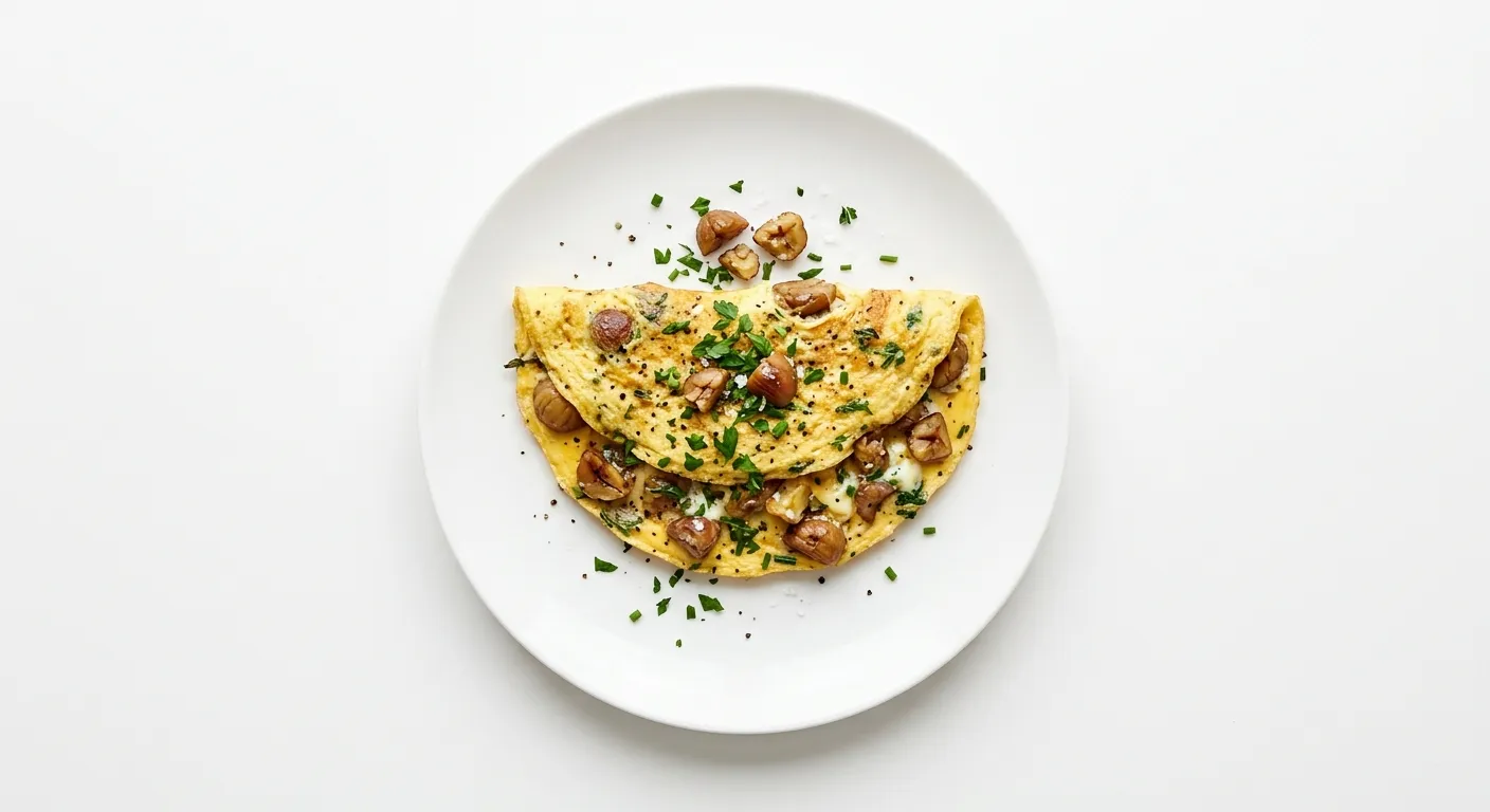 Savory Chestnut and Herb Omelette