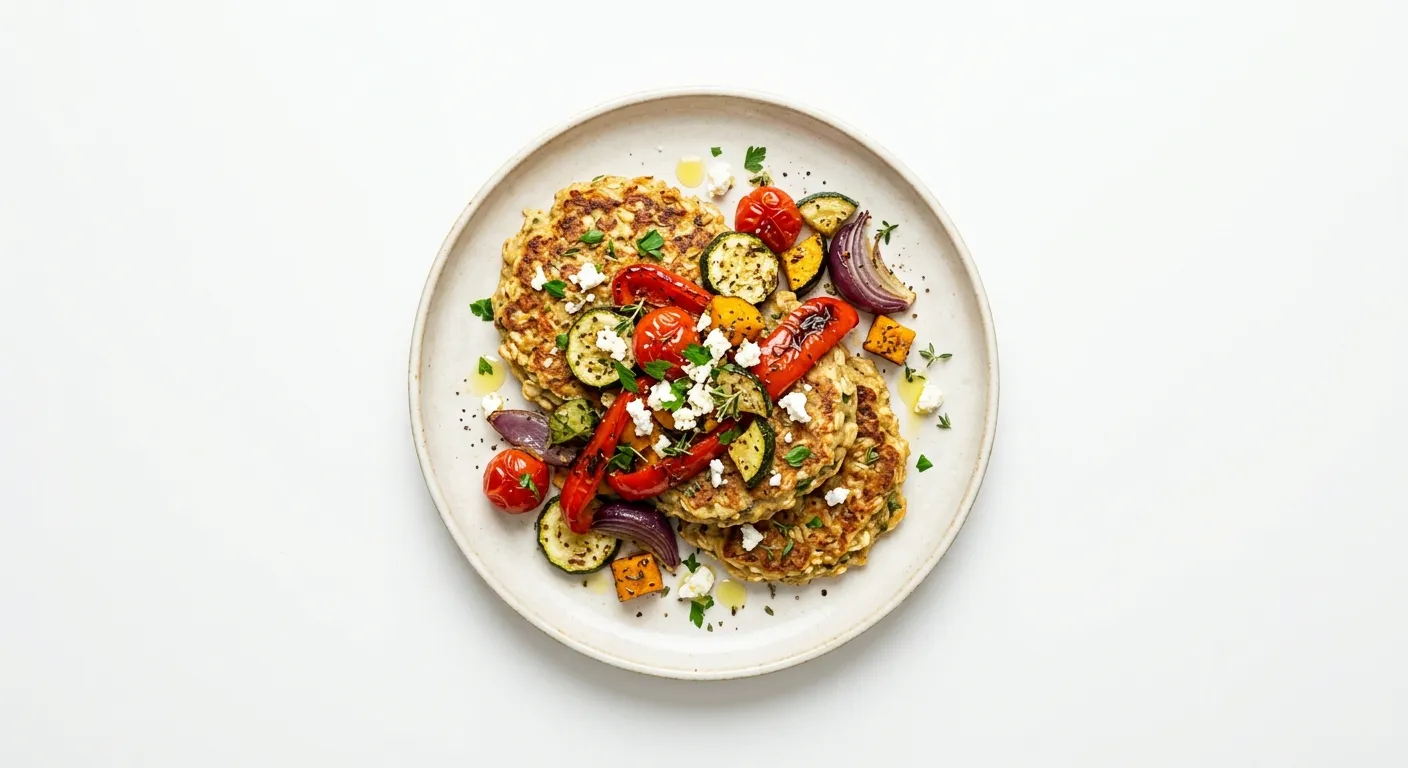 Savory Flapjacks with Roasted Vegetables