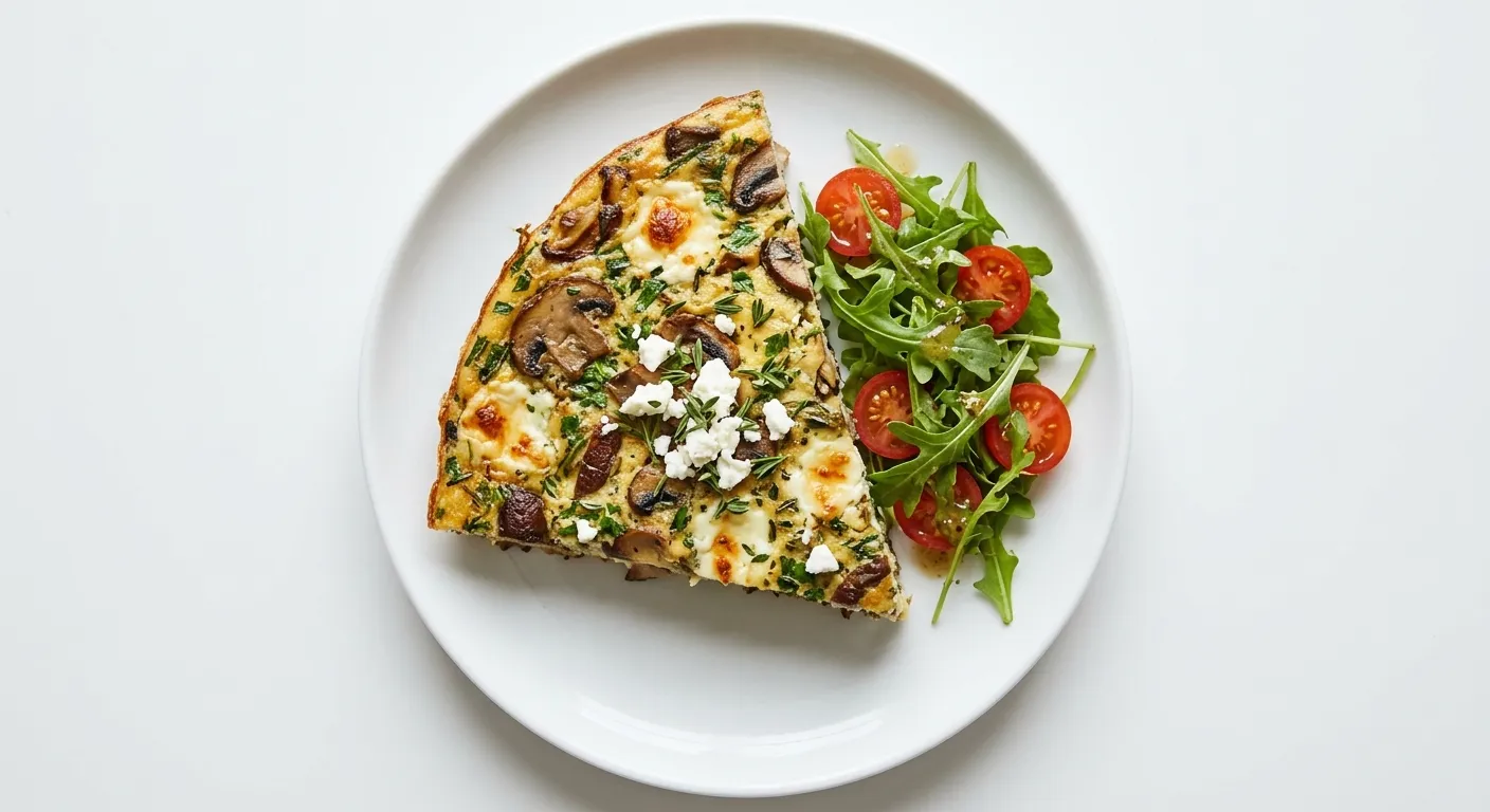 Savory Herb and Mushroom Frittata with Goat Cheese