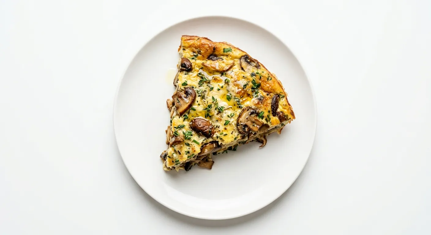 Savory Herb and Mushroom Frittata with Truffle Oil