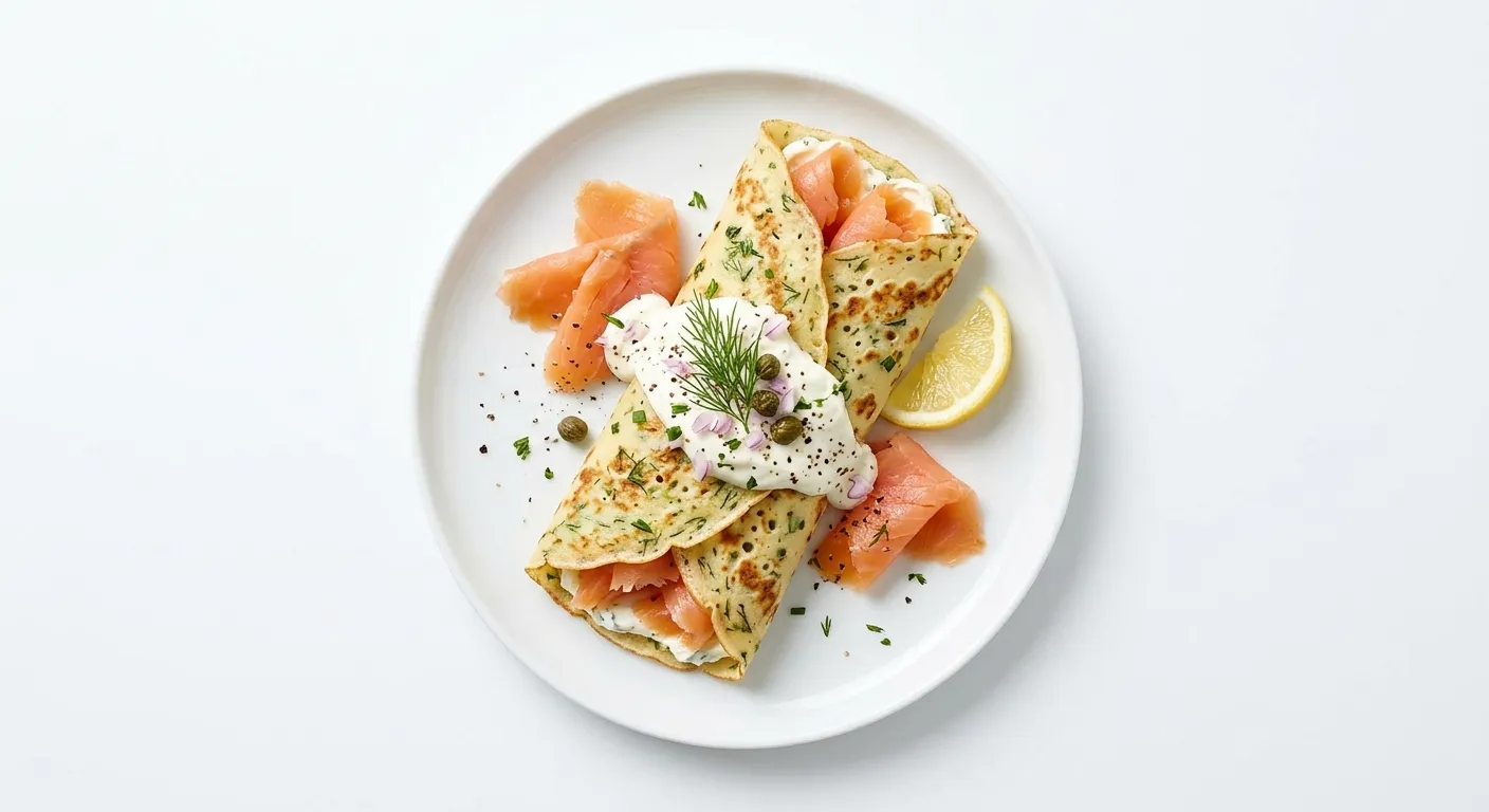 Savory Herb and Smoked Salmon Breakfast Crepes