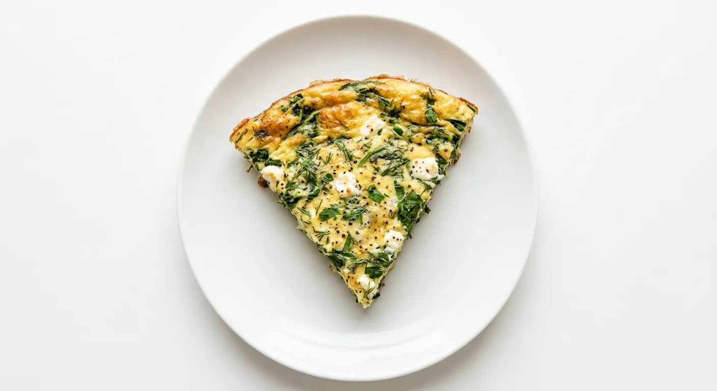 Savory Herb and Spinach Frittata with Goat Cheese