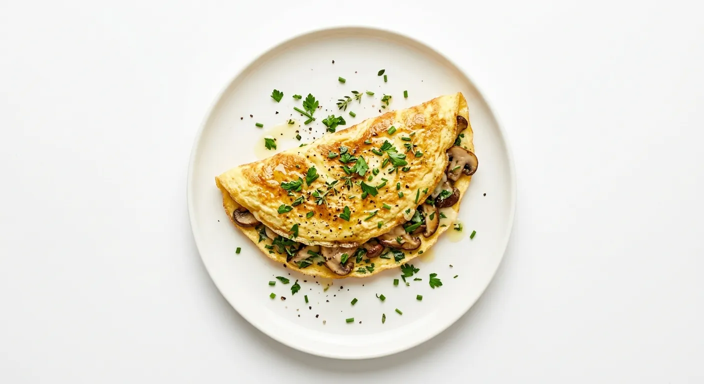 Savory Herb Omelette with Truffle Oil