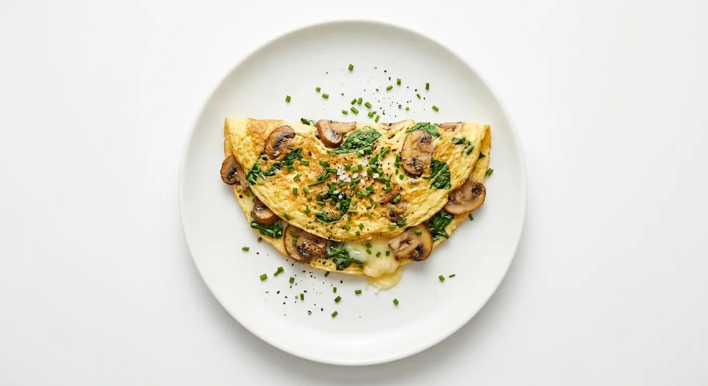 Savory Mushroom and Spinach Omelette