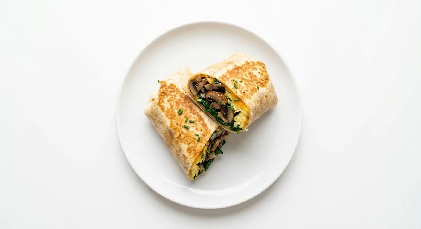 Savory Spinach and Mushroom Breakfast Wrap